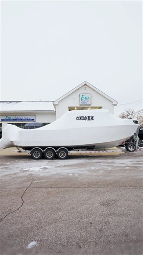 Brand new Hewescraft Boats just came in for the Cleveland boat show next month. Any guesses on the model? #eriemarinesales | Erie Marine Sales