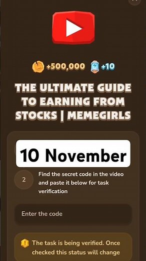 The Ultimate Guide To Earning From Stocks | MemeFi Video Code