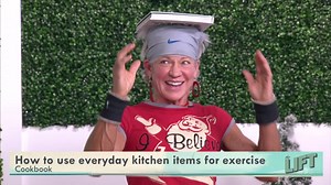 Exercise break with common kitchen items