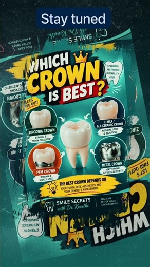 which Dental crown is best for you?!🦷🦷👑👑