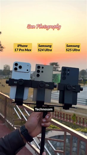 Samsung Galaxy S25 Ultra VS Samsung Galaxy S24 Ultra VS iPhone 17 Pro Max Sun Zoom Test Comparison 🔥 | Sam Khan