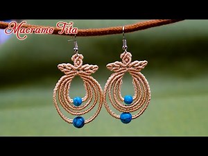 Macrame tutorial | DIY Earrings With Beads | Easy Macrame Tutorial for Beginners