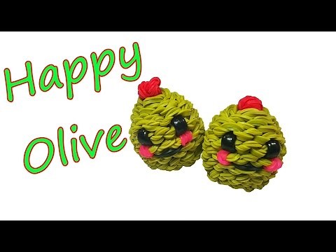 Happy Olive Tutorial by feelinspiffy (Rainbow Loom)