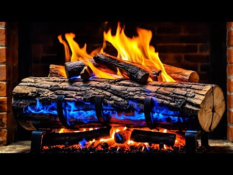 Color-Changing Warm Glow Fireplace Flames – A Relaxing Fireplace with Classic Brick Backdrop