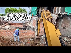 Excavator Digging Foundation Trenches | Real Construction POV