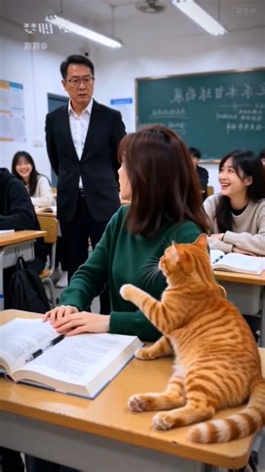 My cat saved me from the Professor! professeurs vs student #Shorts