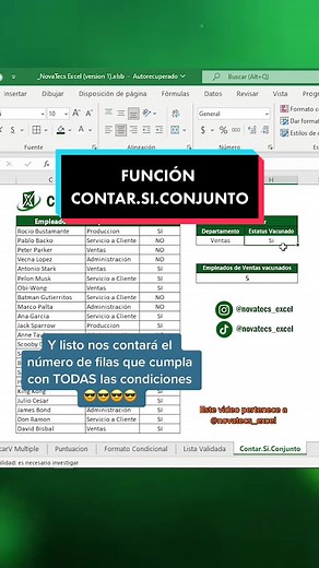 Replying to @moisessebastian23 Una vez vi a alguien que uso 35 filtros de contado con esa formula 🤣🤣🤣 Contar.Si.Conjunto() en #excel #aprendeentiktok #fyp #fypシ #tutorial #excelentiktok #exceltips #trucos #trucosrapidos #aprendecontiktok #microsoft #excelcurso