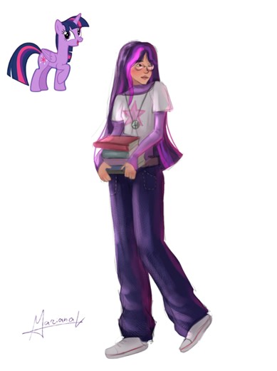 Drawing Twilight Sparkle as a Human: Art Process