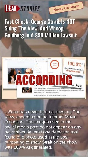 Fact Check: George Strait Is NOT Suing 'The View' And Whoopi Goldberg In A $50 Million Lawsuit