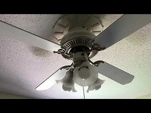 1994 SMC DC 42 Inch Ceiling Fan (White & Brass)