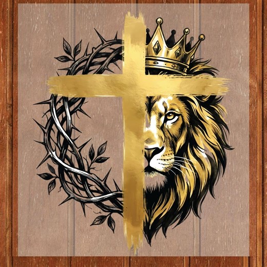 Lion Christian Cross DTF Transfer Ready to Press Religious Apparel Heat Transfer for Shirts Bible Verse UV Sticker Prints - Etsy