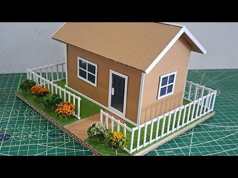 HOW TO MAKE A MINIATURE HOUSE FROM CARDBOARD #84 SIMPLE HOUSE