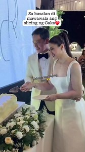 Slicing sa cake tuwing kasal❤️🫰❤️🫶 #Carla #CarlaAbellana #newlyweds #newlywedscouple #mabuhayangbagongkasal #feelinginlove #trendingreel #highlight #everyoneシ゚ | Ma Agnes C Movilla