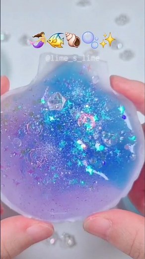 Satisfying Seashell Wax Slime ASMR 🌊✨️ 청량 오션 슬라임 왁뿌