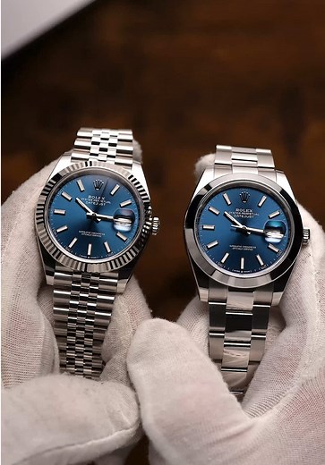 Rolex Datejust 126334: Blue Baton Dial Jubilee vs. Oyster