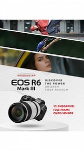 10K reactions · 366 shares | EOS R6 Mark III | 32.5MP full-frame CMOS sensor Its 32.5MP full-frame CMOS sensor delivers extraordinary resolution, dynamic range, and clarity — ensuring every frame is rich with depth and precision. Every frame, every detail, perfected — from the vast to the intricate. #EOSR6MarkIII #CMOSSensor #CANwithCanon #ClickWithCanon #CanonPhotography #CanonVideography #CanonIndia #DelightingYouAlways | CANON India | Facebook