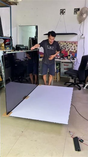 installing a 75 inch television screen #tv #repair #lcd #installation #television