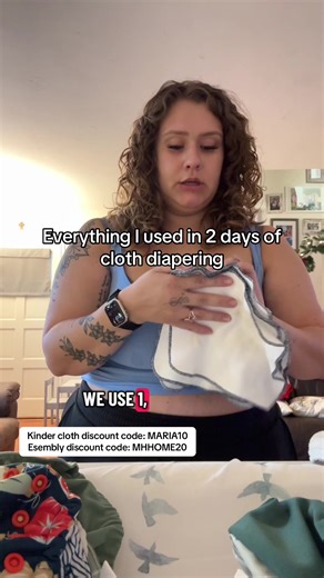 A realistic look at what I used in two days of cloth diapering! It’s so satisfying putting away cloth diaper laundry 😍