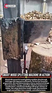 Smart Wood Splitting Machine in Action #woodworking #satisfying #wood
