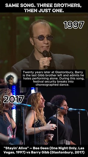 Bee Gees vs Barry Gibb — Same Song, 20 Years Apart 🕺 #Shorts