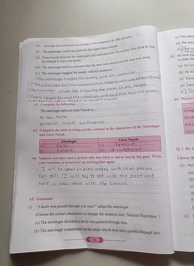 Class 12th English Workbook Chapter 1.1 An Astrologer's Day Answer !! #samrudhiaherkar