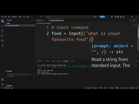 learn input command in python .