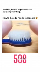 Threading a needle using toothbrush. Did you know this? Follow @factualphenomena for more such interesting facts. . . . #didyouknowfacts #interesting #lifehacks | Factualphenomena