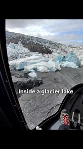 1.8K reactions · 131 shares | Flying inside a glacier lake after the...