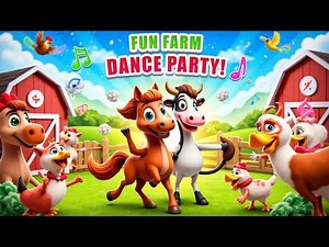 Fun Farm Dance Party! | Sing & Dance with Farm Animals! 🐶🐔🐑🐴🎶