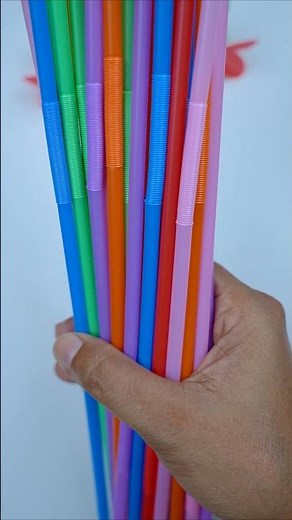 🌼 Amazing Juice Straw Flower Craft 🌈 Creative DIY Room Decoration Tutorial