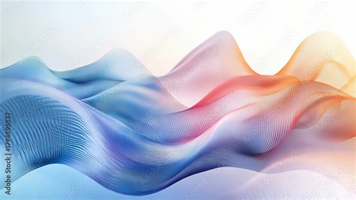 Abstract wavy lines forming colorful mesh background