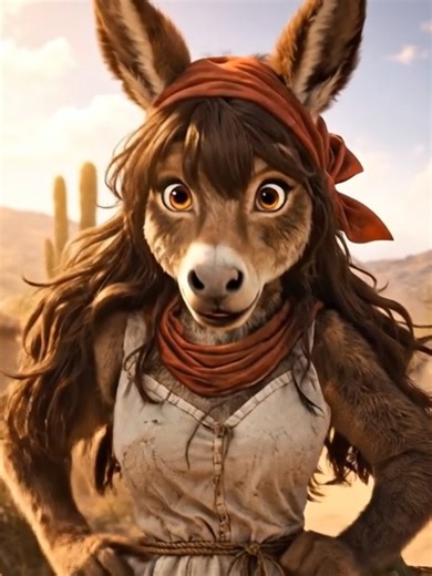 In the heart of the dusty frontier, where the wind hums through abandoned trails, she appears. Half woman, half donkey — stubborn, strong, and surprisingly gentle. Her hooves echo against the canyon stones as she watches you with knowing eyes. She pretends not to care… but she’s already decided you’re under her protection. They say she can carry anything — heavy armor, wounded warriors, broken hearts. Cross her path, and she might kick. Earn her trust… and she might walk beside you. Some monster