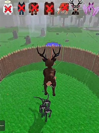 DEER🦌 vs CAT☠️ | #roblox #99nightintheforest #usa #robloxedit