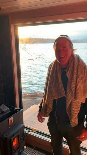 Wood fired sauna on Lake Minnetonka
