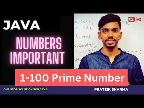 Prime number from 1 to 100 Computer Class 10 ICSE ISC Java Programming