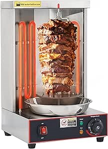 Electric Shawarma Machine, 3000W Doner Kebab Machine Shawarma Grill Machine, Vertical Rotating Countertop Rotisserie Oven for 5-13 Lbs Meat, Vertical Broiler Shawarma Gyro Meat Cooker Machine