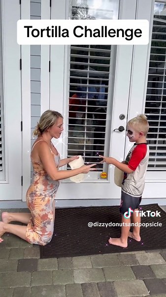 Tortilla Challenge Mom vs Son! #tortillachallenge #tortillachallengeslap #tortillachallengegonewrong #challengevideo #challengevideos #kidsvsparents #parentsvskids #funnychallenge #funnykidsoftiktok