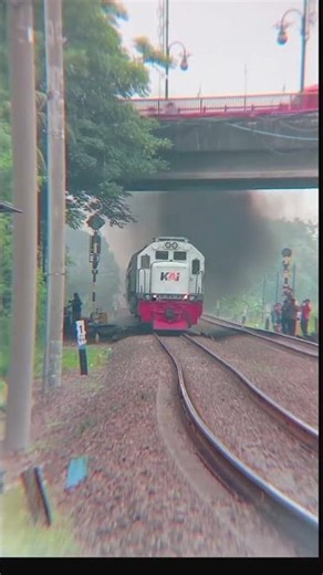 kereta api Argo Lawu melintas di jalur menanjak