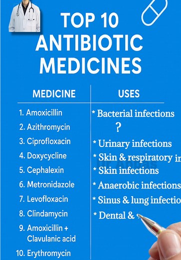 Top 10 Antibiotic Medicines You Should Know