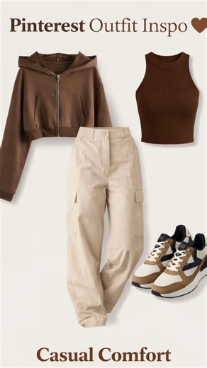 Brown Hoodie Outfit 🤎 | Minimal Street Style Look