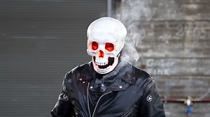 An Amazing 3D Printed Ghost Rider Mask Complete With Blinking LED Eyes and Working Smoke Effects