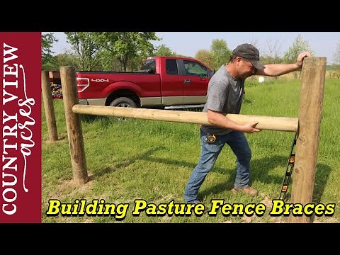 Building Fence braces for our new pasture area.