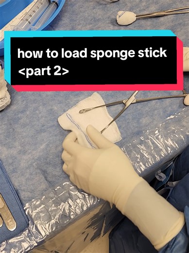 the previous video I posted showed how to make a sponge stick & here is another way to load a ring forecep and turn it into a sponge stick #surgery #cst ##surgerytiktok
