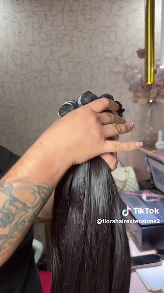 ##extensions #hairstyles #hairtok #florahairextention #rawhair #latinas