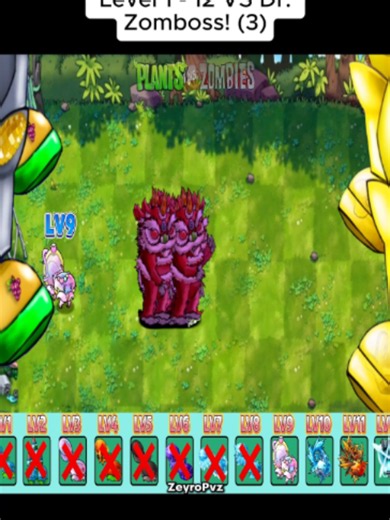 PVZ Fusion: Melon-pult Level 1-12 vs Dr. Zomboss (Part 3)