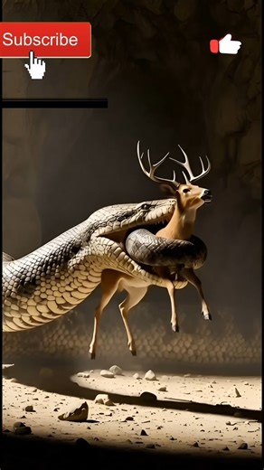 “Deer Was Being Swallowed Alive — Then a Real Hero Arrived.#usa #snake #deer