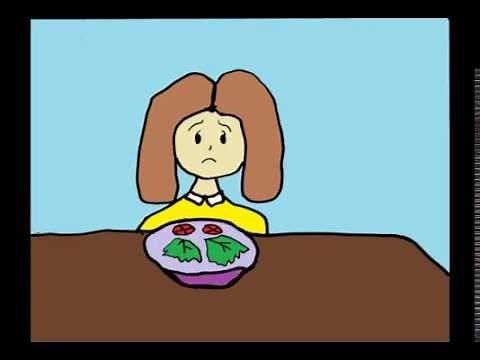 La niña que no quería comer vegetales