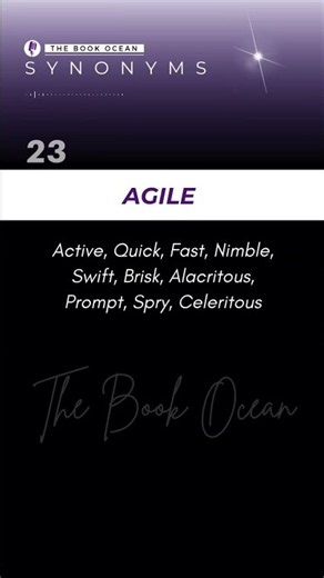 AGILE - A to Z English Vocabulary #TheBookOcean