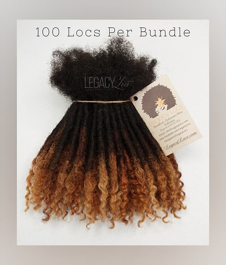 100 Locs Bundle Standard Coiled Tips Honey Tip Handmade Loc Extensions 100% Human Hair - Etsy