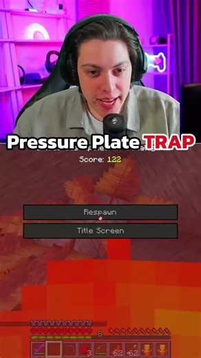 Pressure Plate TRAP #minecraft #shorts #feed